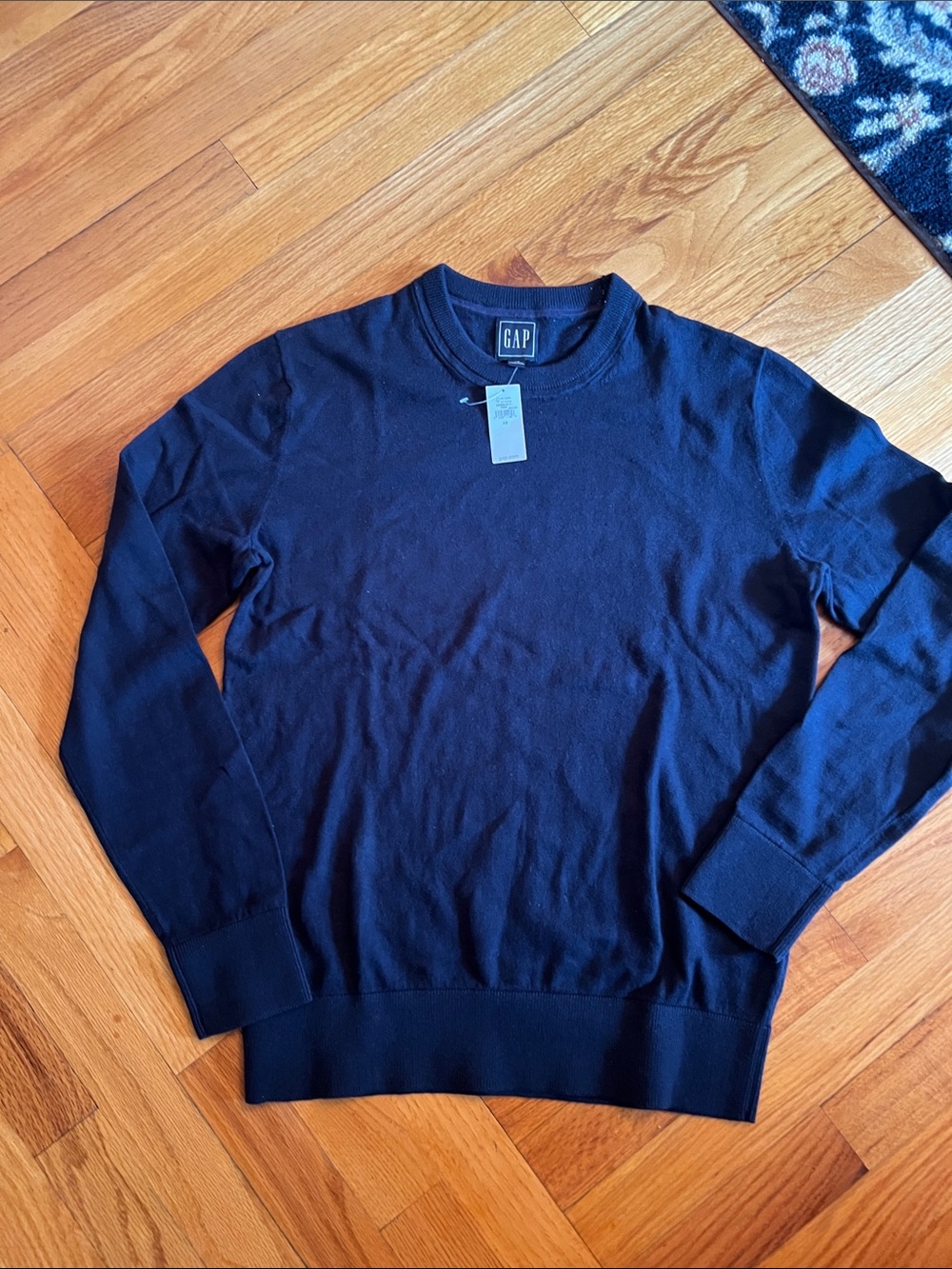 GAP Preppy Men's Dark Navy Crewneck Cotton Sweater XS NEW with Tags